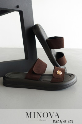 Босоніжки №1493-коричнева замша_minova_5