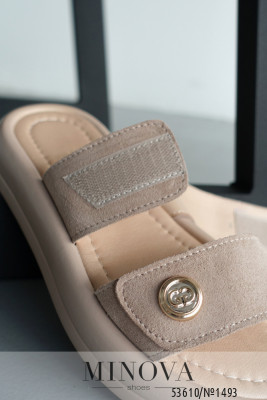 Босоніжки №1493-бежева замша_minova_6