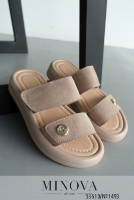 Босоніжки №1493-бежева замша_minova_5