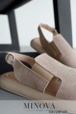 Босоніжки №1491-бежева замша_minova_6