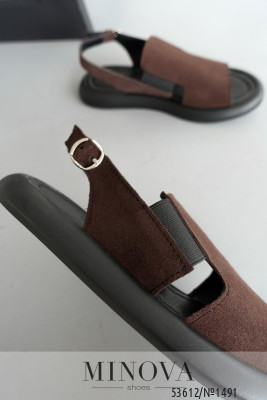 Босоніжки №1491-коричнева замша_minova_6