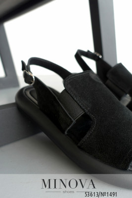 Босоніжки №1491-чорна замша_minova_6