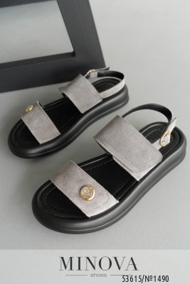 Босоніжки №1490-сіра замша_minova_5