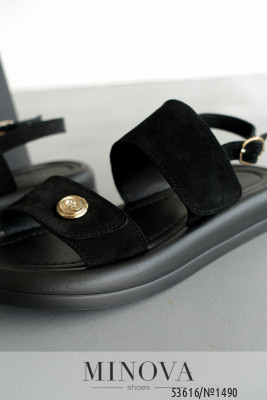 Босоніжки №1490-чорна замша_minova_6