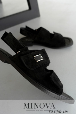 Босоніжки №1489-чорна замша_minova_7