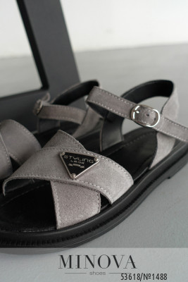 Босоніжки №1488-сіра замша_minova_6