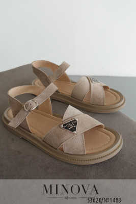 Босоніжки №1488-бежева замша_minova_5