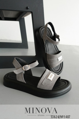 Босоніжки №1487-сіра замша_minova_5