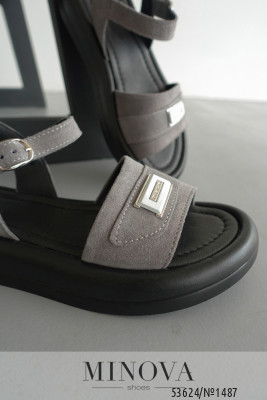 Босоніжки №1487-сіра замша_minova_6