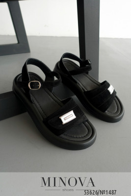 Босоніжки №1487-чорна замша_minova_5