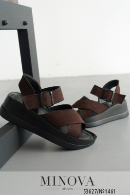 Босоніжки №1461-коричнева замша_minova_5