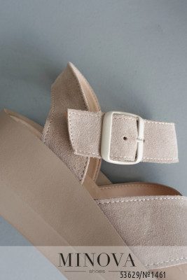 Босоніжки №1461-бежева замша_minova_7