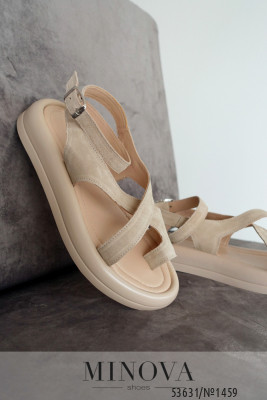Босоніжки №1459-бежева замша_minova_6