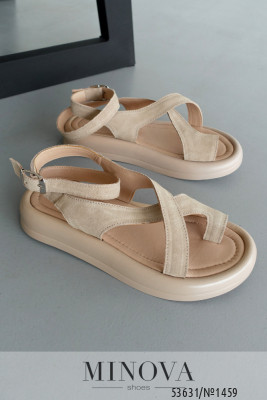 Босоніжки №1459-бежева замша_minova_5