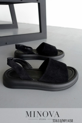 Босоніжки №1458-чорна замша_minova_5