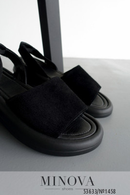 Босоніжки №1458-чорна замша_minova_6