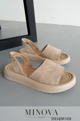Босоніжки №1458-бежева замша_minova_5