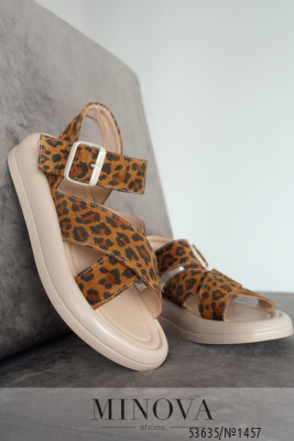 Босоніжки №1457-леопард замша_minova_5