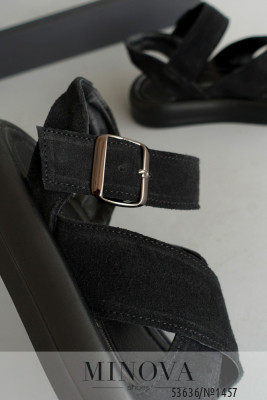 Босоніжки №1457-чорна замша_minova_6