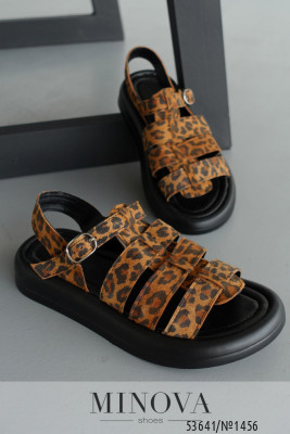 Босоніжки №1456-леопард замша_minova_5
