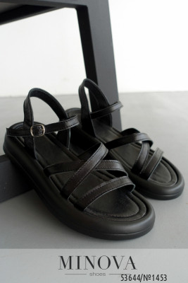 Босоніжки №1453-чорна шкіра_minova_5