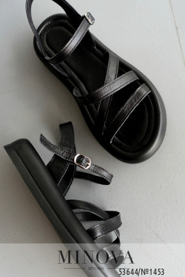 Босоніжки №1453-чорна шкіра_minova_6