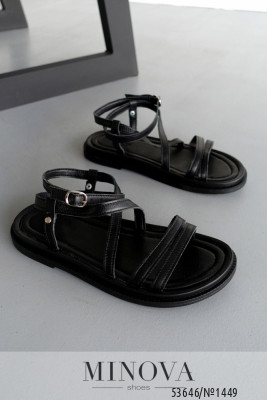 Босоніжки №1449-чорна шкіра_minova_5