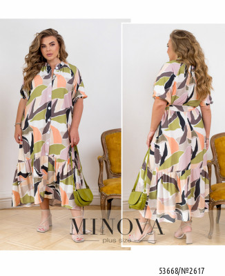 Сукня №2617-оливка-персик_minova_7