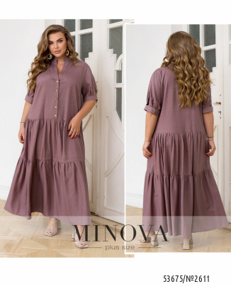 Сукня №2611-фрезово-шоколадний_minova_7