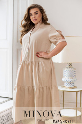 Сукня №2611-світло-бежевий_minova_5
