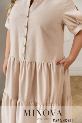 Сукня №2611-світло-бежевий_minova_6