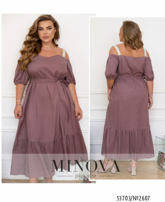 Сукня №2607-фрезово-шоколадний_minova_7