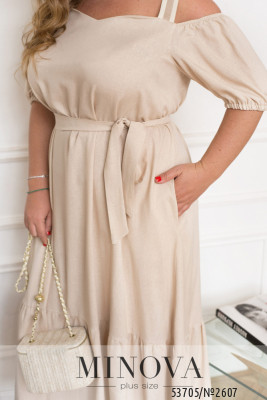 Сукня №2607-світло-бежевий_minova_6