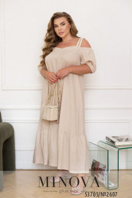 Сукня №2607-світло-бежевий_minova_5