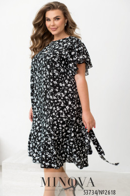 Сукня №2618-чорний-білий_minova_5