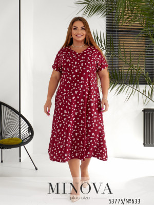 Сукня №633-бордо квітка_minova_5