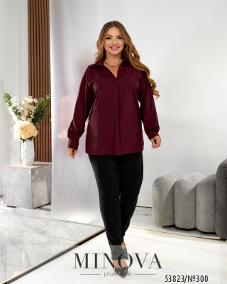 Блуза №300-бордовий_minova_5