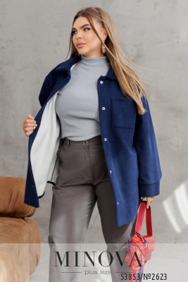 Кардиган-сорочка №2623-темно-синій_minova_5