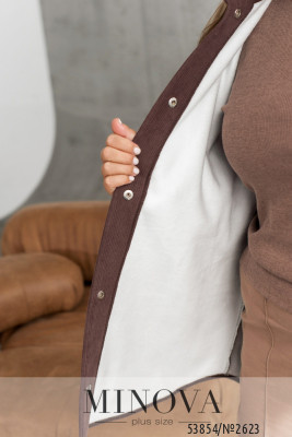 Кардиган-сорочка №2623-шоколадний_minova_6