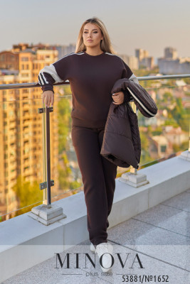 Спортивний костюм 3-ка №1652-шоколадний_minova_5