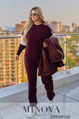 Спортивний костюм 3-ка №1652-бордо_minova_5