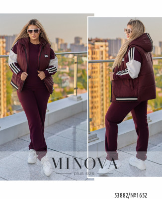Спортивний костюм 3-ка №1652-бордо_minova_7