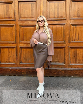 Спідниця №525-шоколадний_minova_5