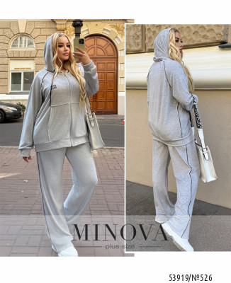 Спортивний костюм №526-світло-сірий_minova_7
