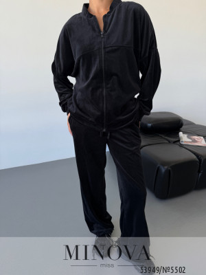 Спортивний костюм №5502-чорний_minova_5