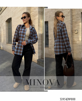 Сорочка №800-шоколадний-блакитний_minova_7