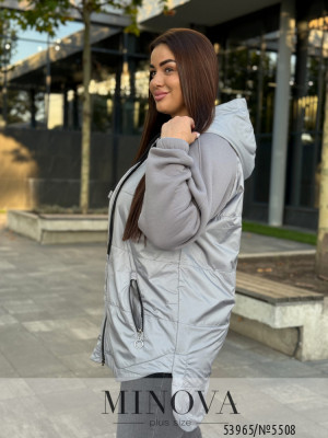 Куртка №5508-світло-сірий_minova_5