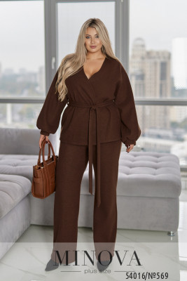 Костюм №569-коричневий
