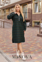 Платье №1600-зеленая клетка