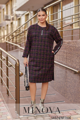 Сукня №1600-малиновая клітинка